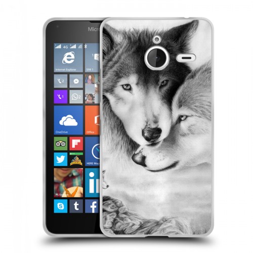 Дизайнерский пластиковый чехол для Microsoft Lumia 640 XL Волки
