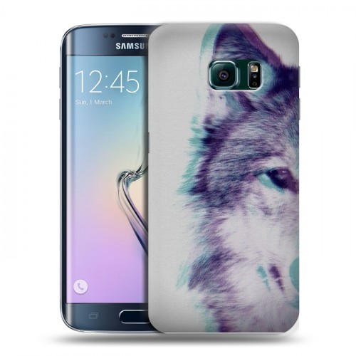 Дизайнерский пластиковый чехол для Samsung Galaxy S6 Edge Волки