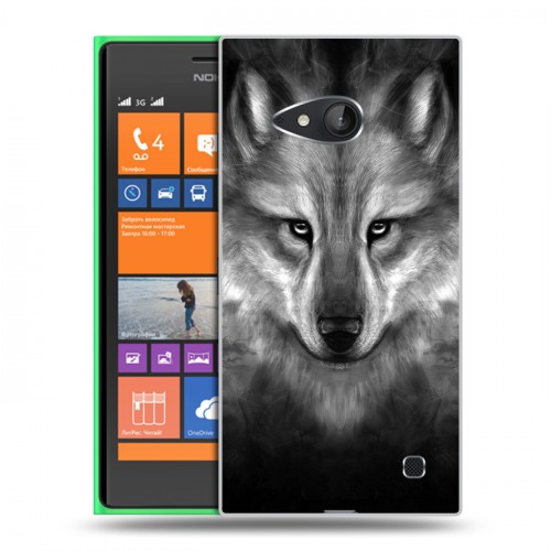 Дизайнерский пластиковый чехол для Nokia Lumia 730/735 Волки