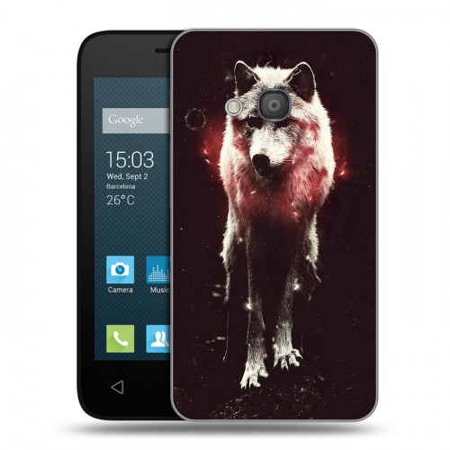 Дизайнерский силиконовый чехол для Alcatel One Touch Pixi 4 (4) Волки