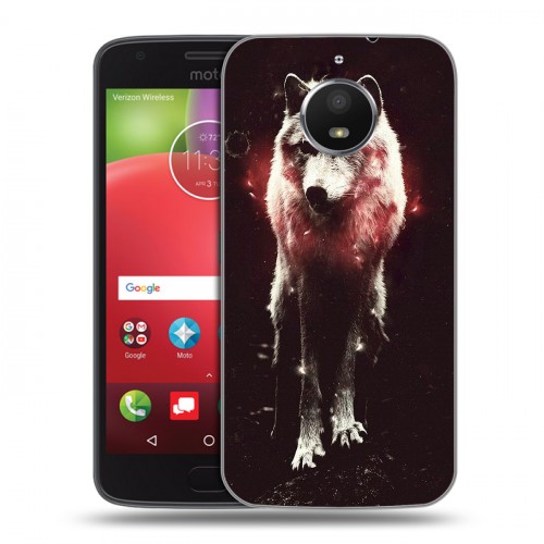 Дизайнерский силиконовый чехол для Motorola Moto E4 Plus Волки