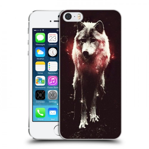 Дизайнерский пластиковый чехол для Iphone 5s Волки