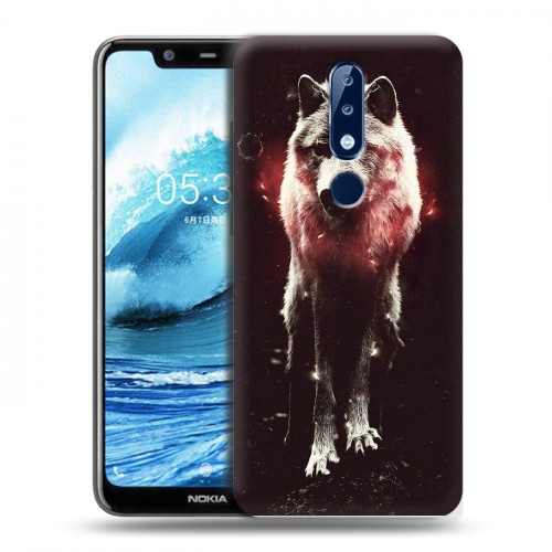 Дизайнерский силиконовый чехол для Nokia 5.1 Plus Волки