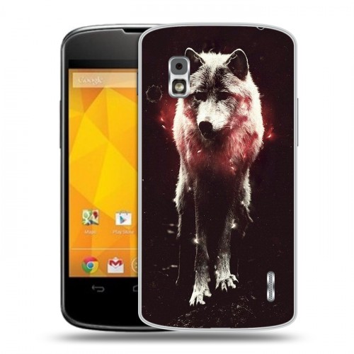 Дизайнерский пластиковый чехол для LG Google Nexus 4 Волки