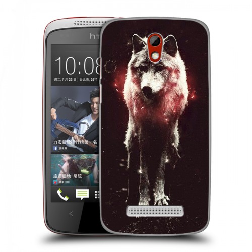 Дизайнерский пластиковый чехол для HTC Desire 500 Волки
