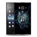 Дизайнерский пластиковый чехол для Sony Xperia acro S Волки