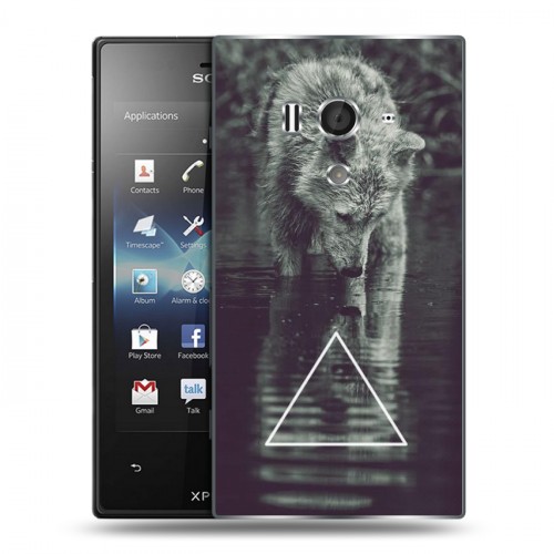 Дизайнерский пластиковый чехол для Sony Xperia acro S Волки