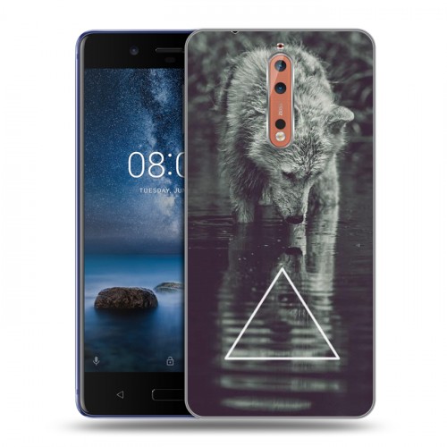 Дизайнерский пластиковый чехол для Nokia 8 Волки