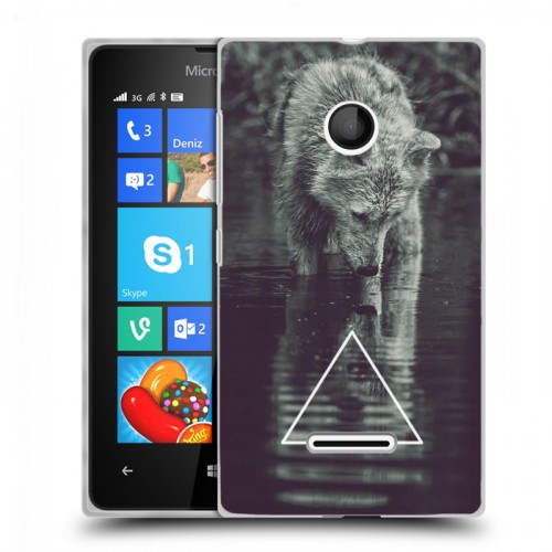 Дизайнерский пластиковый чехол для Microsoft Lumia 435 Волки