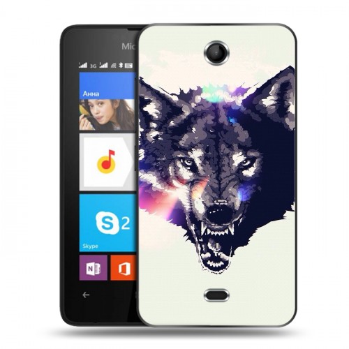 Дизайнерский силиконовый чехол для Microsoft Lumia 430 Dual SIM Волки
