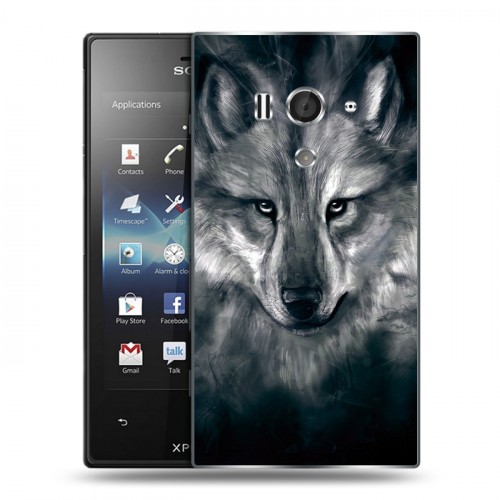 Дизайнерский пластиковый чехол для Sony Xperia acro S Волки