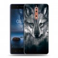 Дизайнерский пластиковый чехол для Nokia 8 Волки