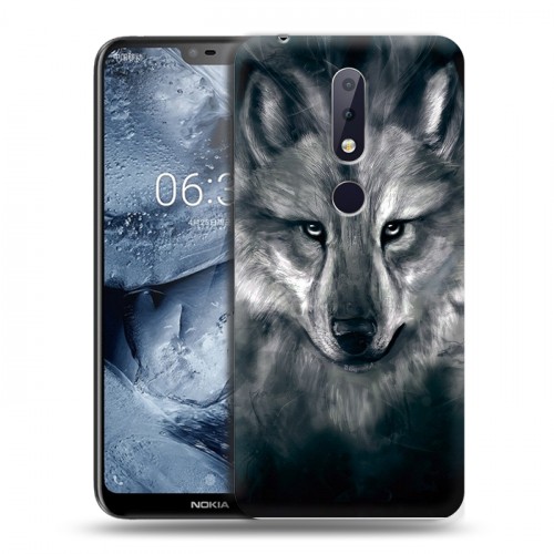 Дизайнерский пластиковый чехол для Nokia 6.1 Plus Волки