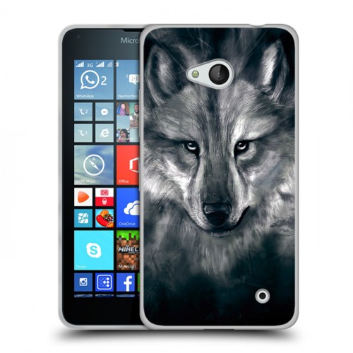 Дизайнерский пластиковый чехол для Microsoft Lumia 640 Волки