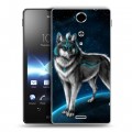 Дизайнерский пластиковый чехол для Sony Xperia TX Волки