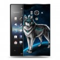 Дизайнерский пластиковый чехол для Sony Xperia acro S Волки