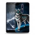 Дизайнерский пластиковый чехол для Nokia 5.1 Волки