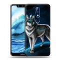 Дизайнерский силиконовый чехол для Nokia 5.1 Plus Волки