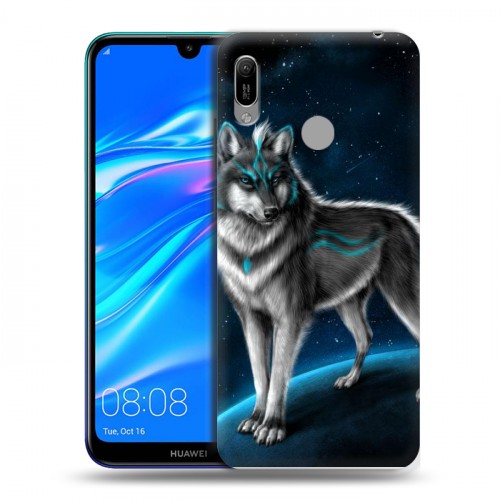 Дизайнерский пластиковый чехол для Huawei Y6 (2019) Волки