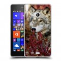 Дизайнерский пластиковый чехол для Microsoft Lumia 540 Волки