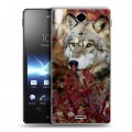 Дизайнерский пластиковый чехол для Sony Xperia TX Волки