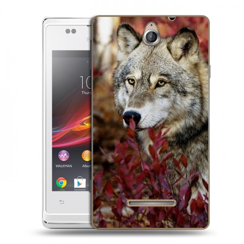 Дизайнерский пластиковый чехол для Sony Xperia E Волки