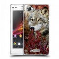 Дизайнерский пластиковый чехол для Sony Xperia L Волки