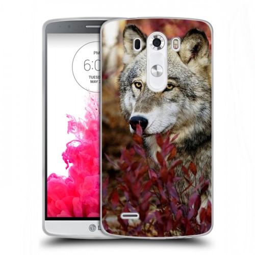 Дизайнерский пластиковый чехол для LG G3 (Dual-LTE) Волки