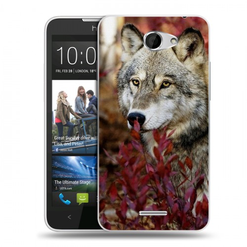 Дизайнерский пластиковый чехол для HTC Desire 516 Волки