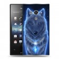 Дизайнерский пластиковый чехол для Sony Xperia acro S Волки