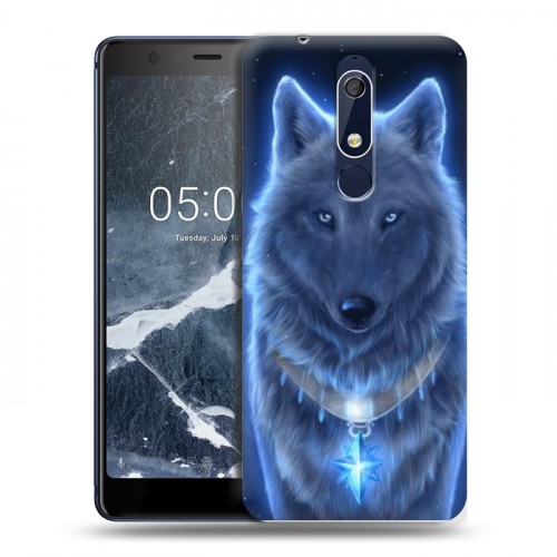 Дизайнерский пластиковый чехол для Nokia 5.1 Волки