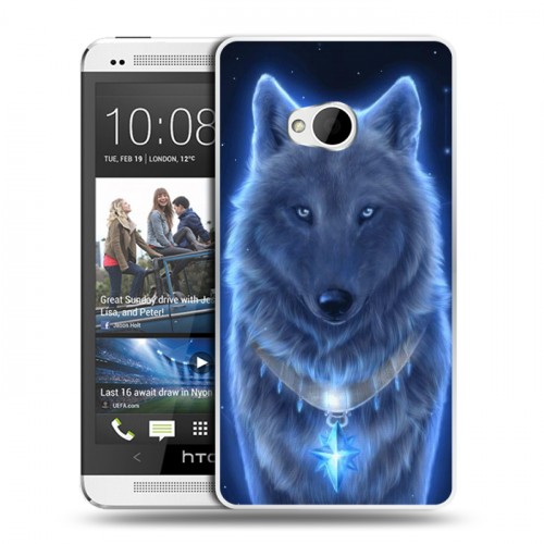 Дизайнерский пластиковый чехол для HTC One (M7) Dual SIM Волки