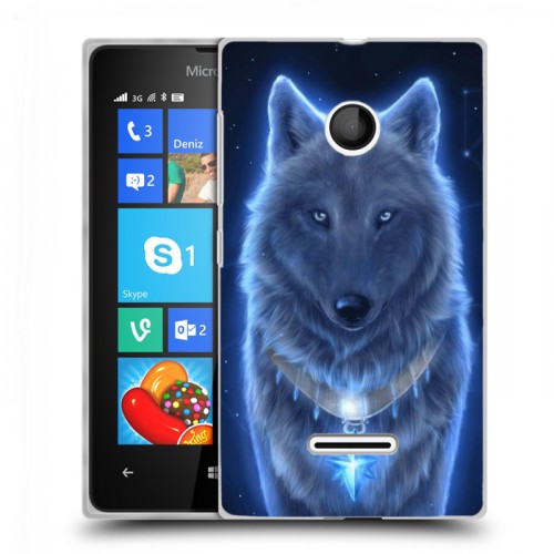 Дизайнерский пластиковый чехол для Microsoft Lumia 435 Волки