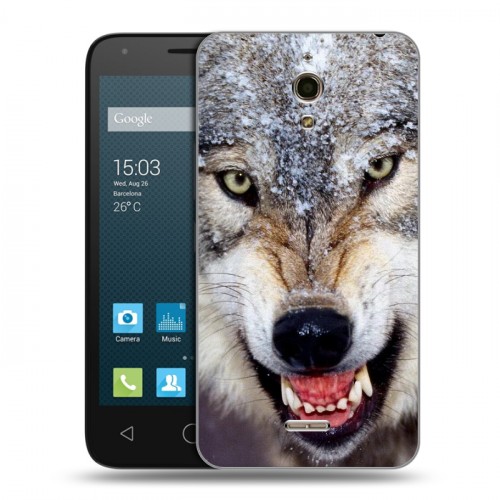 Дизайнерский силиконовый чехол для Alcatel One Touch Pixi 4 (6) Волки