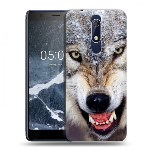 Дизайнерский пластиковый чехол для Nokia 5.1 Волки