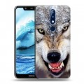 Дизайнерский силиконовый чехол для Nokia 5.1 Plus Волки