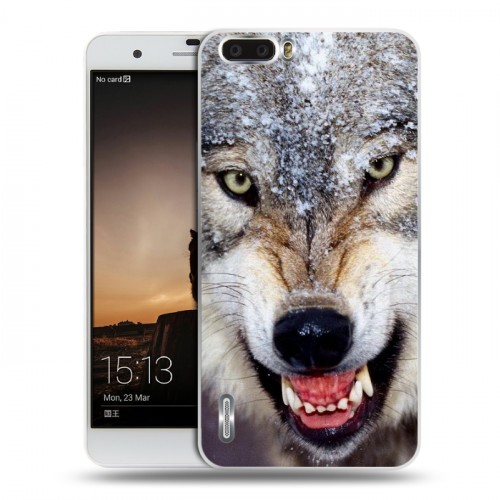 Дизайнерский силиконовый чехол для Huawei Honor 6 Plus Волки