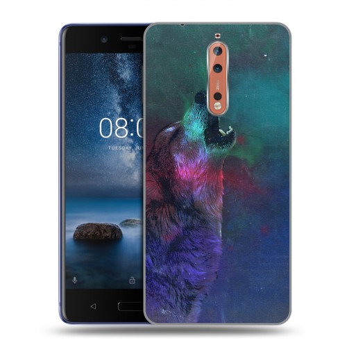 Дизайнерский пластиковый чехол для Nokia 8 Волки