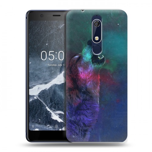 Дизайнерский пластиковый чехол для Nokia 5.1 Волки