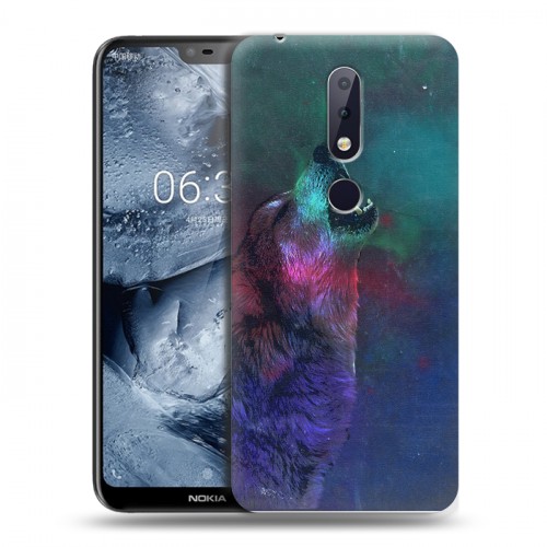 Дизайнерский пластиковый чехол для Nokia 6.1 Plus Волки