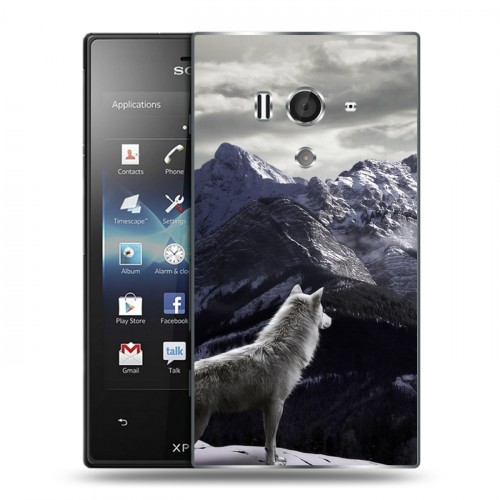 Дизайнерский пластиковый чехол для Sony Xperia acro S Волки