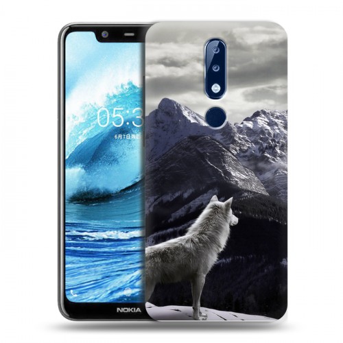 Дизайнерский силиконовый чехол для Nokia 5.1 Plus Волки