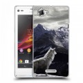 Дизайнерский пластиковый чехол для Sony Xperia L Волки