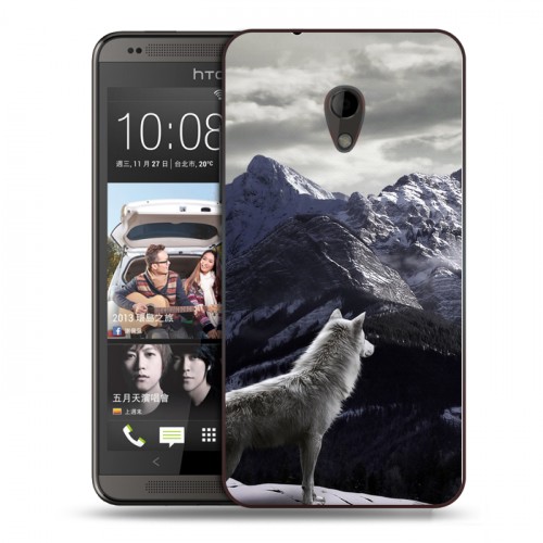 Дизайнерский пластиковый чехол для HTC Desire 700 Волки