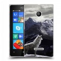 Дизайнерский пластиковый чехол для Microsoft Lumia 435 Волки