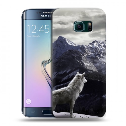Дизайнерский пластиковый чехол для Samsung Galaxy S6 Edge Волки