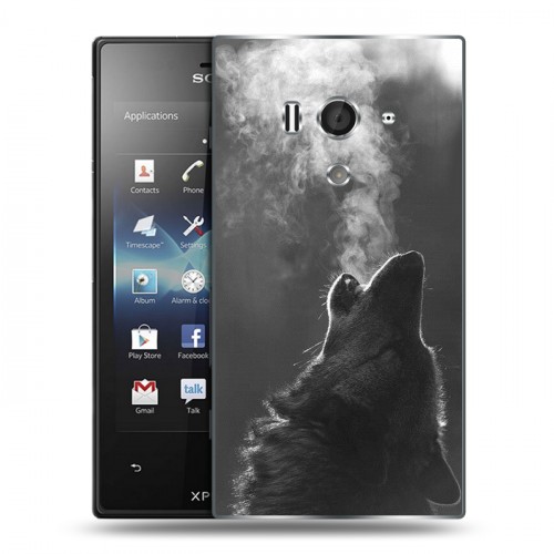 Дизайнерский пластиковый чехол для Sony Xperia acro S Волки