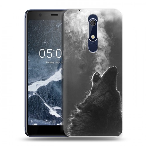 Дизайнерский пластиковый чехол для Nokia 5.1 Волки