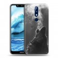 Дизайнерский силиконовый чехол для Nokia 5.1 Plus Волки