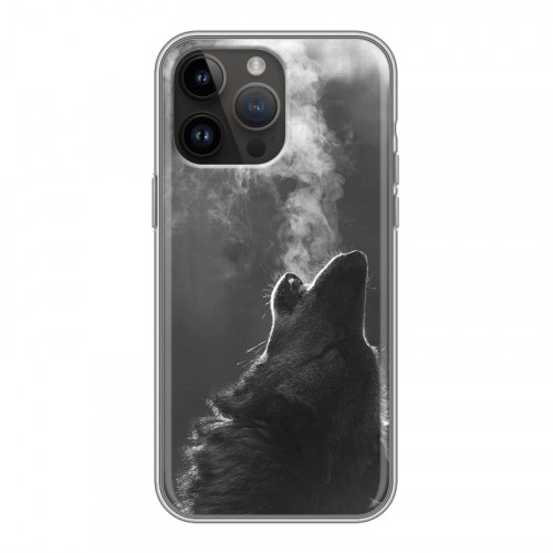 Дизайнерский силиконовый с усиленными углами чехол для Iphone 14 Pro Max Волки